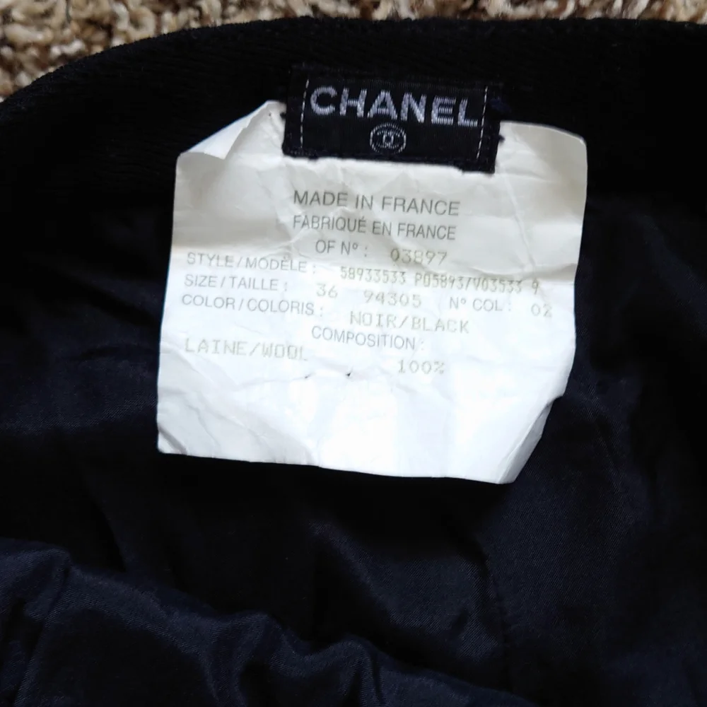 Vintage CHANEL pleated black dress pants - Picture 3 of 16